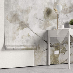 Tapet Personalizat Leaf cu crengi de magnolie vintage - GRUNGE MAGNOLIA