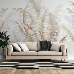 Tapet Personalizat Leaf cu frunze rozalii de palmier - DELIGHTING NATURE