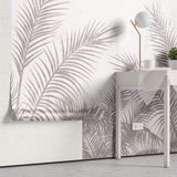 Tapet Personalizat Leaf cu frunze de palmier in nuante lila - REFINED PALM TREE