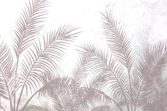 Tapet Personalizat Leaf cu frunze de palmier in nuante lila - REFINED PALM TREE