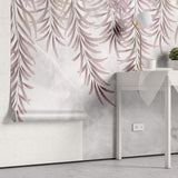 Tapet Personalizat Leaf cu frunze de palmier in nuante de roz - PINK WILLOW