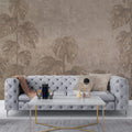 Tapet Personalizat Leaf cu frunze monstera in stil vintage - GRUNGE MONSTERA WALL