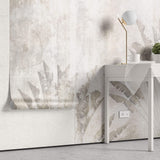 Tapet Personalizat Leaf cu frunze etompate in textura de stucco - BURNISHED BANANA TREES