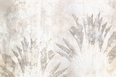 Tapet Personalizat Leaf cu frunze etompate in textura de stucco - BURNISHED BANANA TREES