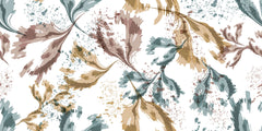 Tapet Personalizat Leaf cu frunze abstracte pictate - SPLASH ABSTRACT LEAF