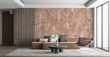 Tapet Personalizat Leaf cu frunze de palmier in nuante pamantii - REED BED