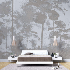 Tapet Personalizat Leaf cu palmieri bej intr-o textura embosata - EMBOSSED PALMS
