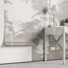 Tapet Personalizat Leaf cu palmieri bej intr-o textura embosata - EMBOSSED PALMS