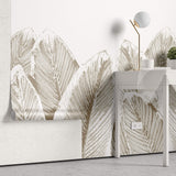 Tapet Personalizat Leaf cu frunze de bananier in nuante bej sepia - BEIGE CALADIUM