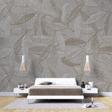 Tapet Personalizat Leaf cu frunze de bambus bej intr-o textura embosata - EMBOSSED BAMBOO