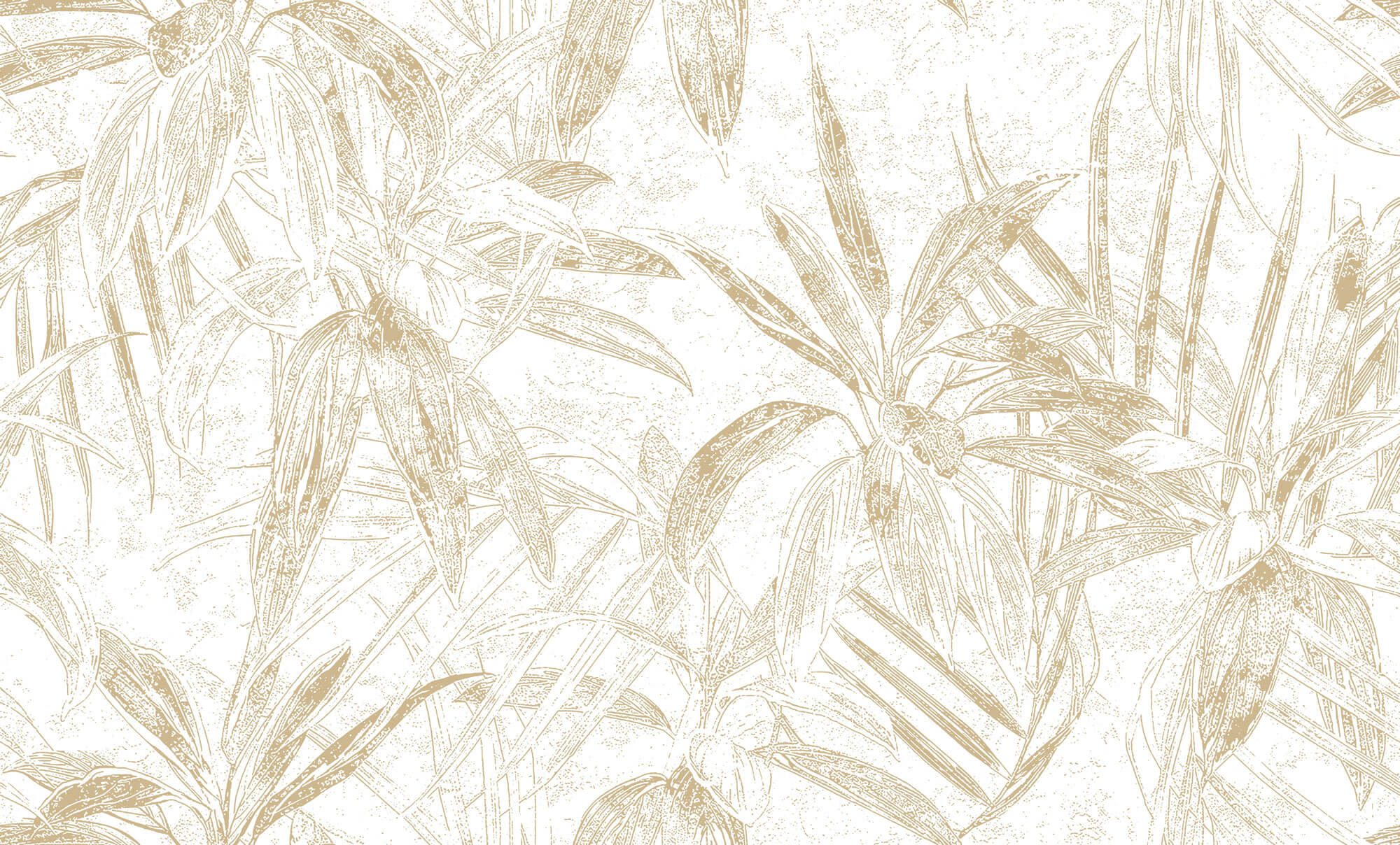 Tapet Personalizat Leaf cu frunze abstracte de bambus in nuante de bej - DOT ABSTRACT LEAVES