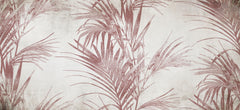 Tapet Personalizat Leaf cu frunde abstracte de palmier in nuante rosiatice - BOHO PINK PALM