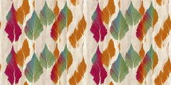 Linen Boho Leaves Personalised Wallpaper
