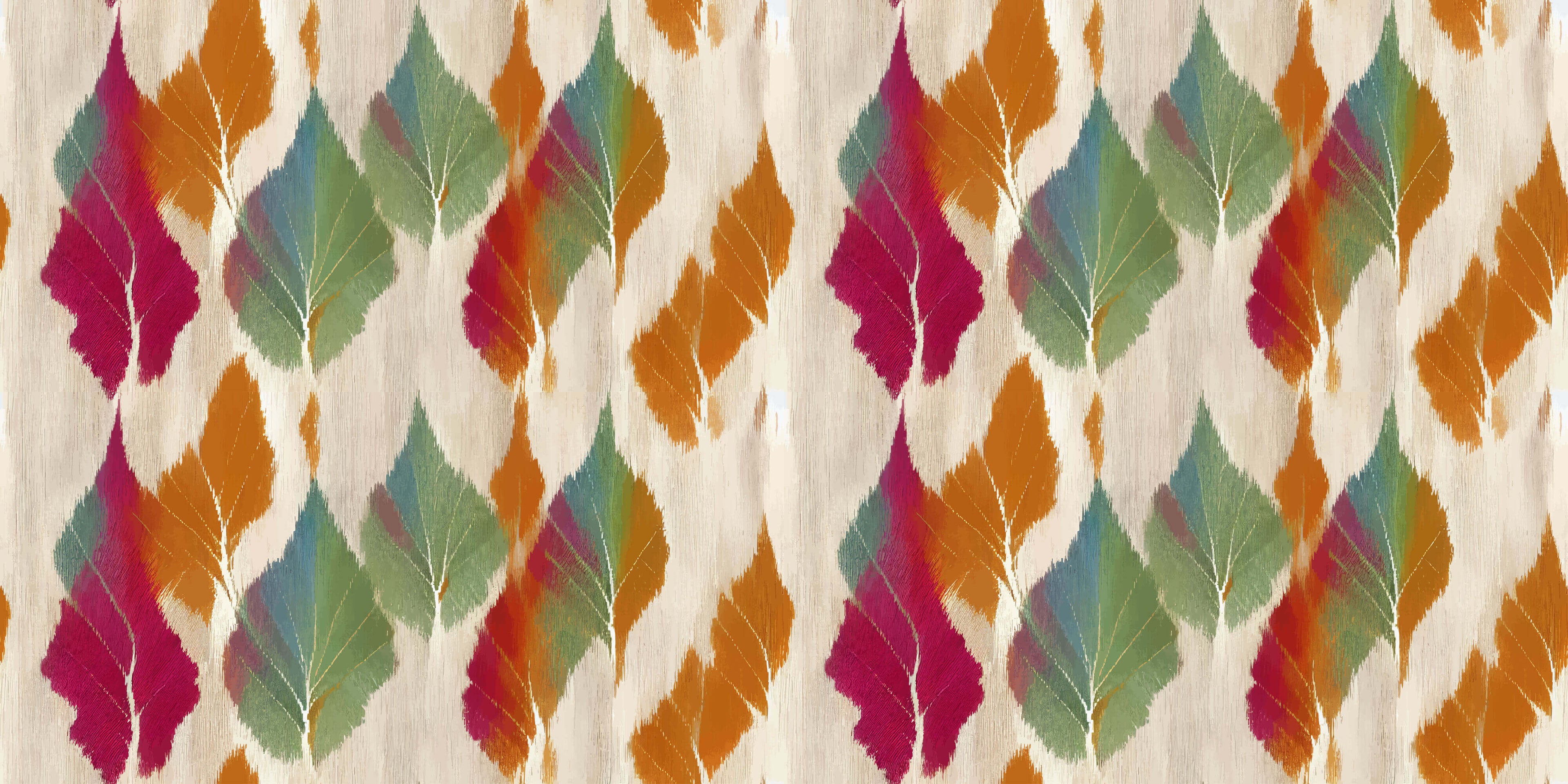 Tapet personalizat - LINEN BOHO LEAVES