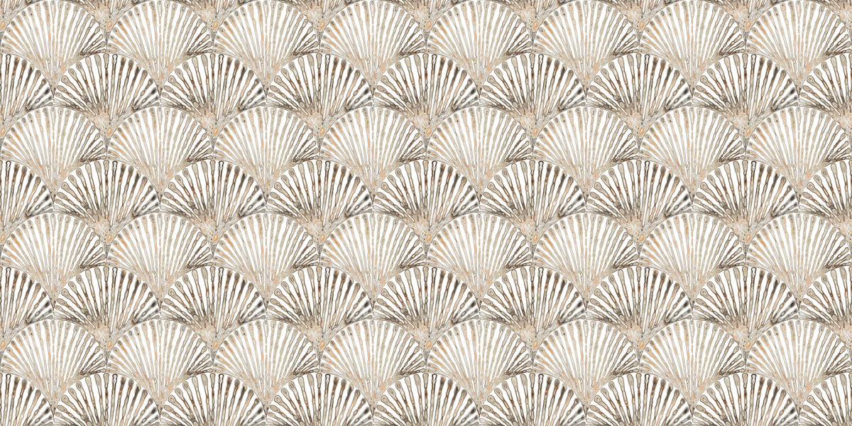 Liquid Shell Leaf Personalised Wallpaper