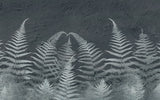 Tapet Personalizat Leaf cu frunze de feriga pe un fundal de stucco - STUCCO FERN