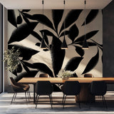 Tapet Personalizat Leaf cu frunze pictate in stil japonez - JAPANESE LEAVES