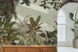 Tapet tropical personalizat cu plante tropicale  frunze tropicale de monstera bananier palmier flori tropicale efect de jungla amazoniana tropical canvas
