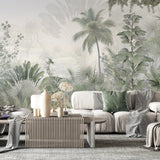 Tapet personalizat tropical cu jungla tropicala si ceata linistita quiet fog