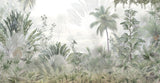 Tapet personalizat tropical cu jungla tropicala si ceata linistita quiet fog