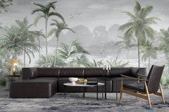 Tapet personalizat Tropical cu peisaj tropical aflat in ceata - TROPICAL PHILIPPINES
