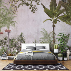 Tapet personalizat Tropical cu copaci tropicali infloriti - TROPICAL BLOOM TREE