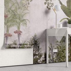 Tapet personalizat Tropical cu copaci tropicali infloriti - TROPICAL BLOOM TREE