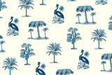 Tapet personalizat Tropical cu elemente tropicale in nuante de albastru - SUMMER VACATION