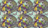 Yellow Birds Pattern Personalised Wallpaper