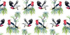 Tapet personalizat Tropical cu pasari exotice - RED-HEADED CARDINAL