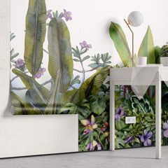 Tapet personalizat Tropical cu flori si plante tropicale - TROPICAL ORCHID