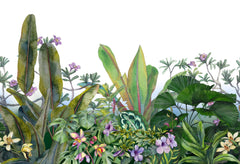 Tapet personalizat Tropical cu flori si plante tropicale - TROPICAL ORCHID