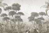 Tapet personalizat Tropical cu copaci si plante exotice - GREY RAINFOREST