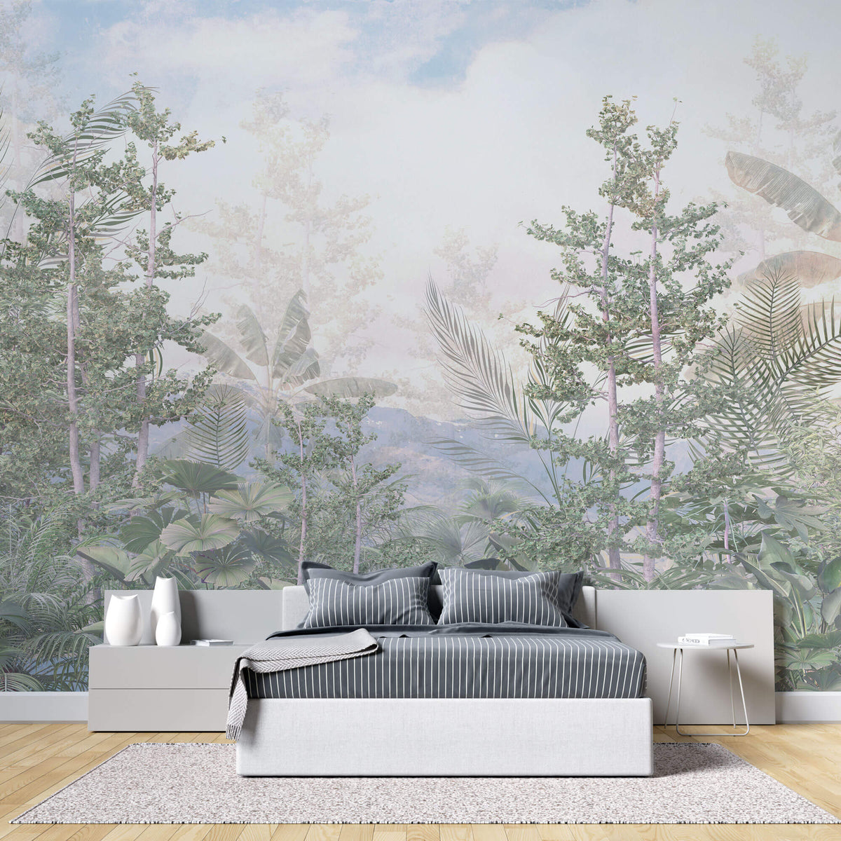 Tapet personalizat Tropical cu peisaj exotic natural - TROPICAL MOUNTAIN VIEW
