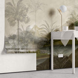 Tapet personalizat Tropical cu peisaj montan tropical - TROPICAL MOUNTAIN LANDSCAPE