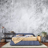 Tapet personalizat Tropical cu bambus gri - GREYSCALE BAMBOO