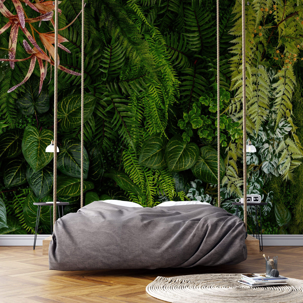 Botanic Plant Wall Personalised Wallpaper
