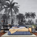 Tapet personalizat Tropical cu peisaj tropical al unui castel la malul marii - DAYDREAM FORTRESS