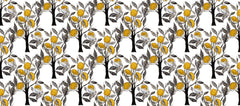Lemon Grey Personalised Wallpaper