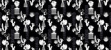 African Abstract Black Personalised Wallpaper