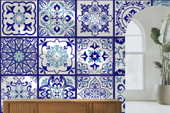Tapet personalizat oriental cu tipare de portealn oriental chinoiserie tiles