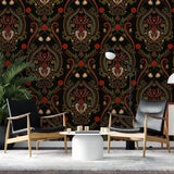 Tapet personalizat oriental cu model de inspiratie arabica damascan damask