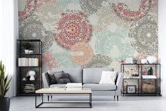 Tapet personalizat oriental cu mandale de inspiratie indiana mandala