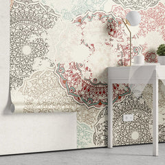 Tapet personalizat oriental cu mandale de inspiratie indiana mandala