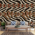 Tapet personalizat mozaic cu forme abstracte in nuante ciocolatii chocolate marble
