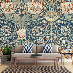 Tapet personalizat mozaic cu interpretarea honeysuckle by william morris honeysuckle