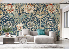Tapet personalizat mozaic cu interpretarea honeysuckle by william morris honeysuckle