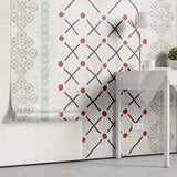Tapet personalizat mozaic cu model aztec si ilustratii aztec doodle