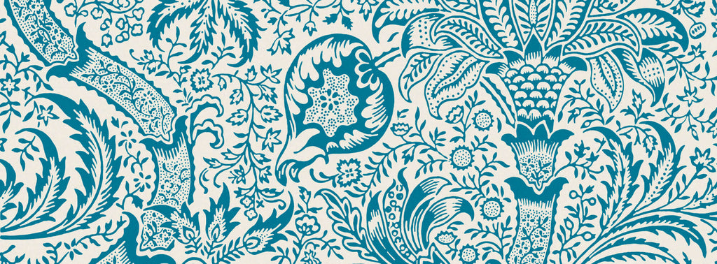 Tapet personalizat Mozaic cu model tropical de mosaic - BLUE INDIAN