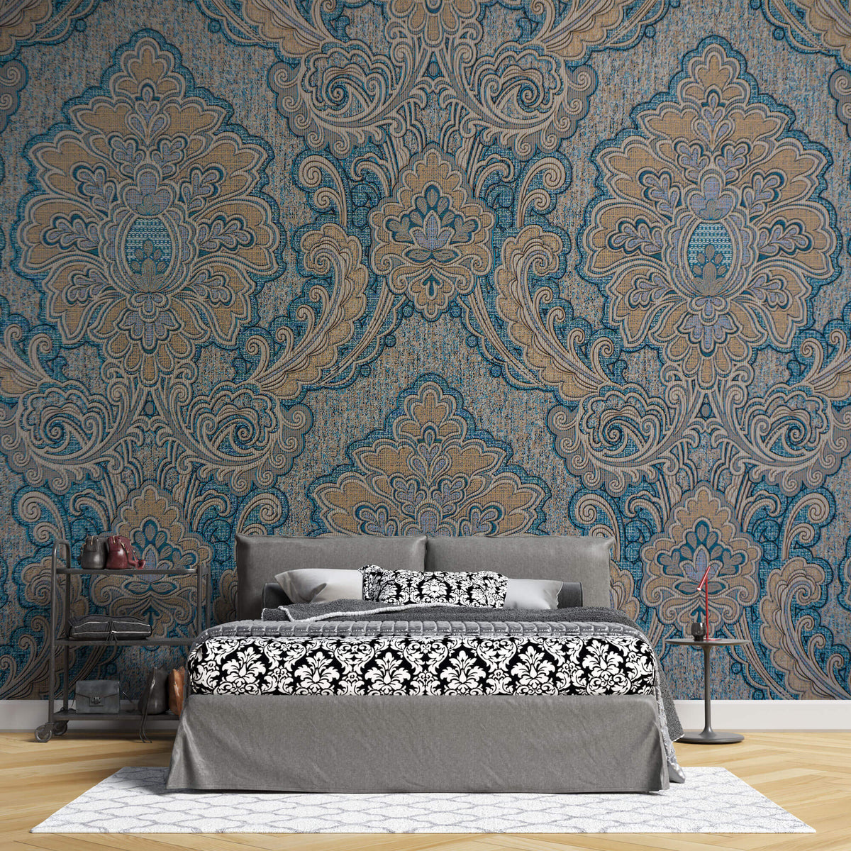 Tapet personalizat Mozaic cu model rococo damask - ROCOCO DAMASK